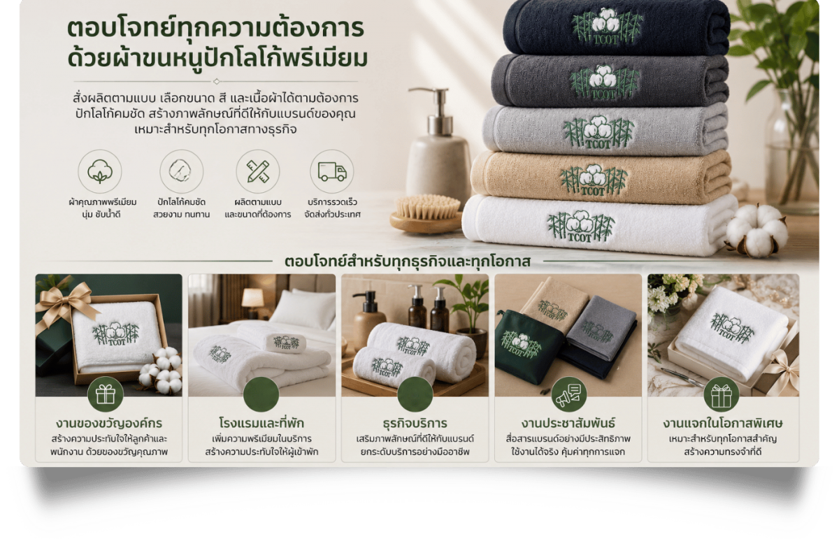 ผ้าขนหนูตอบโจทย์สำหรับ